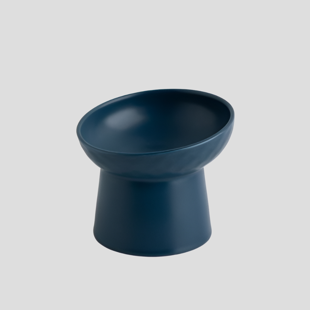 Nordic Style Tilted Ceramic Cat Bowl