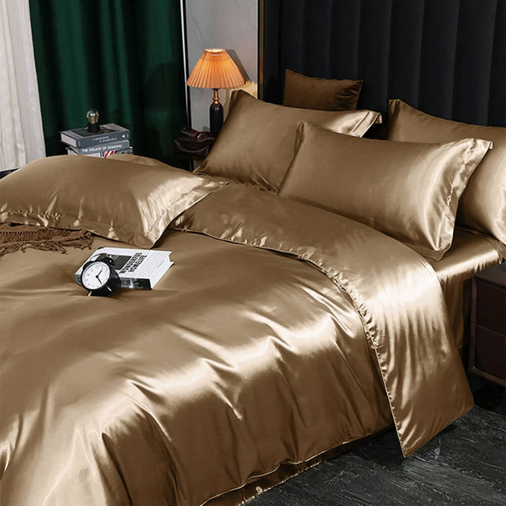 Luxurious Cooling GDouble-Sided Satin Bed Sheet Set