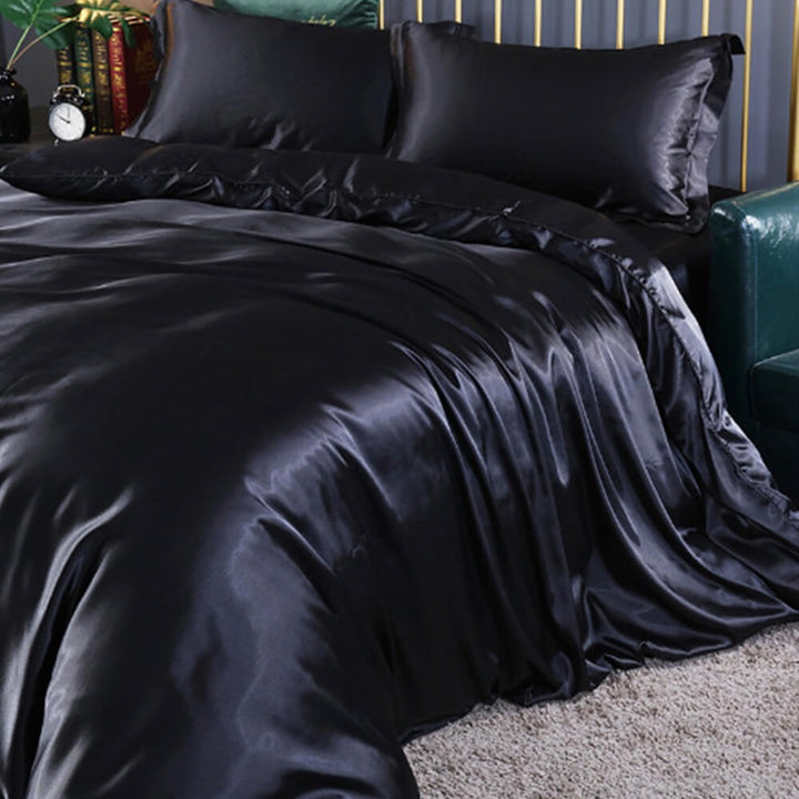 Luxurious Cooling GDouble-Sided Satin Bed Sheet Set