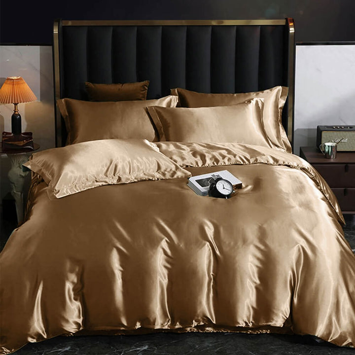Luxurious Cooling GDouble-Sided Satin Bed Sheet Set
