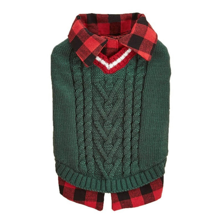 Perfect for Fall Winter Plaid Collar Dog Jumper Vest