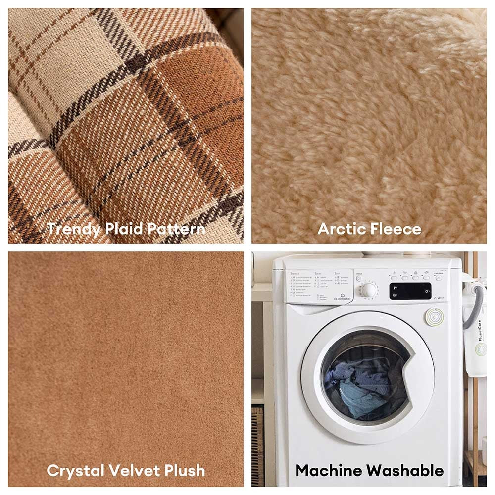 Classical Plaid House Dog Bed