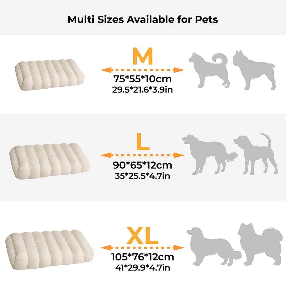 Large Washable Creamy Cosy Flat Dog Beds
