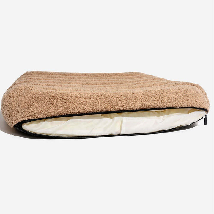 Large Washable Creamy Cosy Flat Dog Beds
