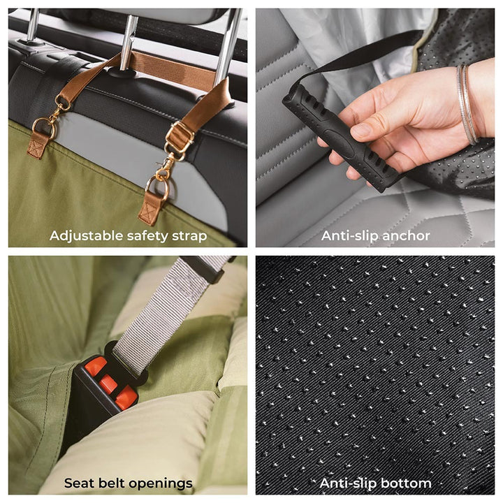 Chessboard Lounge Travel Bolster Safety Back Seat Large Dog Car Seat Bed