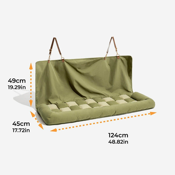 Chessboard Lounge Travel Bolster Safety Back Seat Large Dog Car Seat Bed