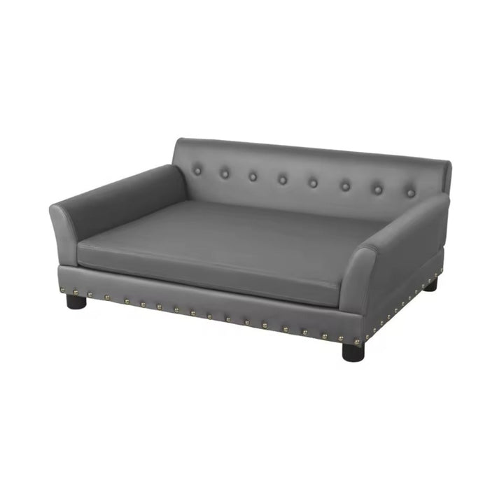 Luxury Leather Elevated Dog Sofa