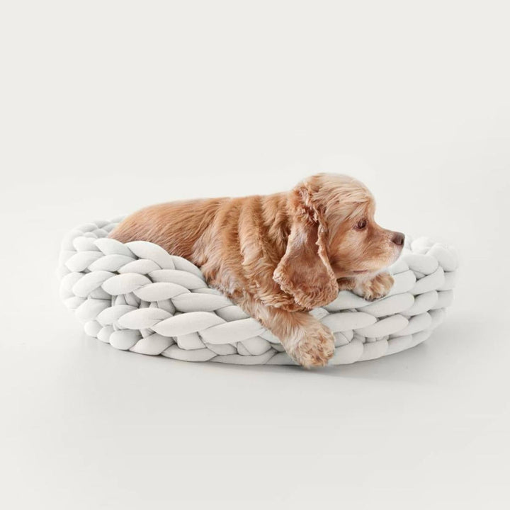 CozyWeave Rope Pet Bed – Breathable Comfort for Restful Sleep