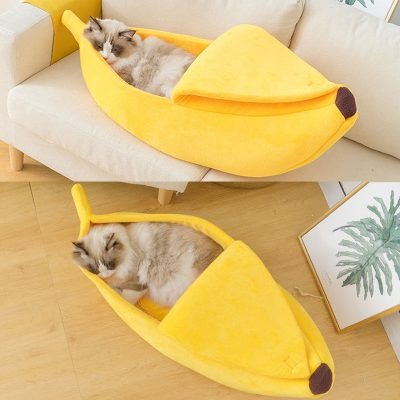 Cozy Banana Cat Bed – Playful Comfort for Happy Cats