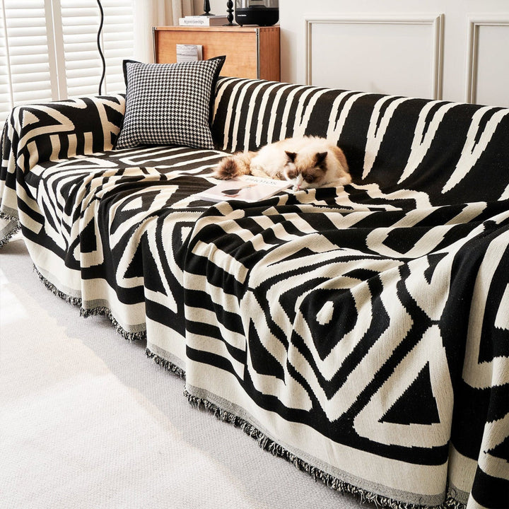 Geometric Boho Style Sofa  Couch Cover