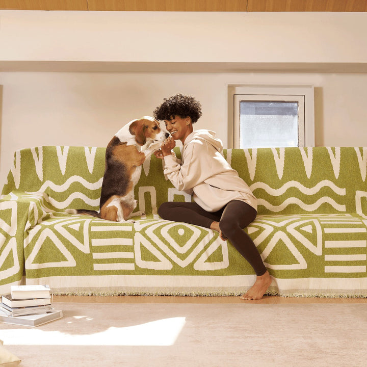 Geometric Boho Style Sofa  Couch Cover