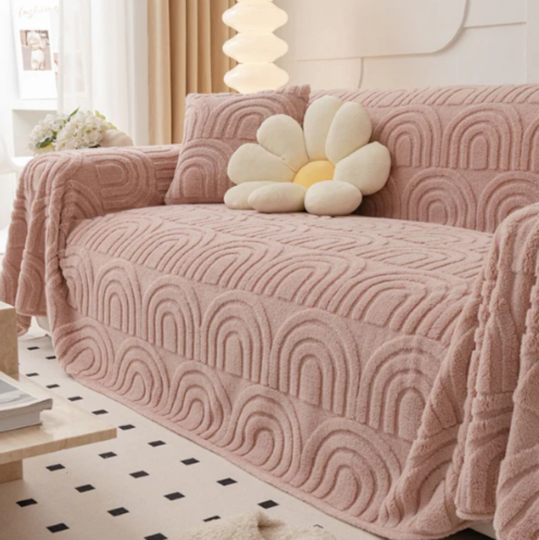 Celestial Curves Plush Couch Cover