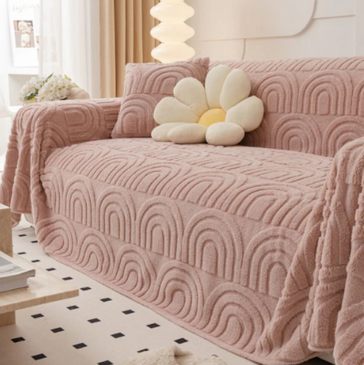 Celestial Curves Plush Couch Cover