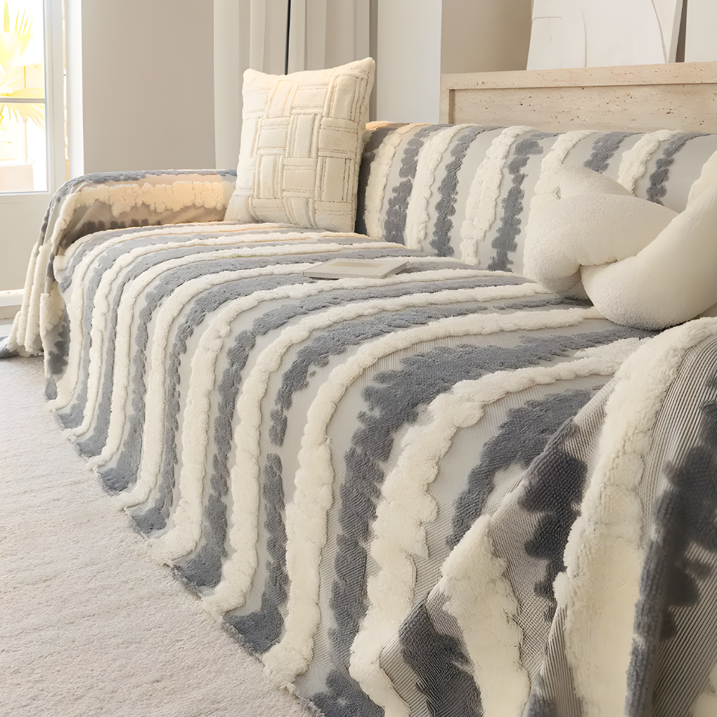 Plush Multifunctional Sofa Blanket Cover