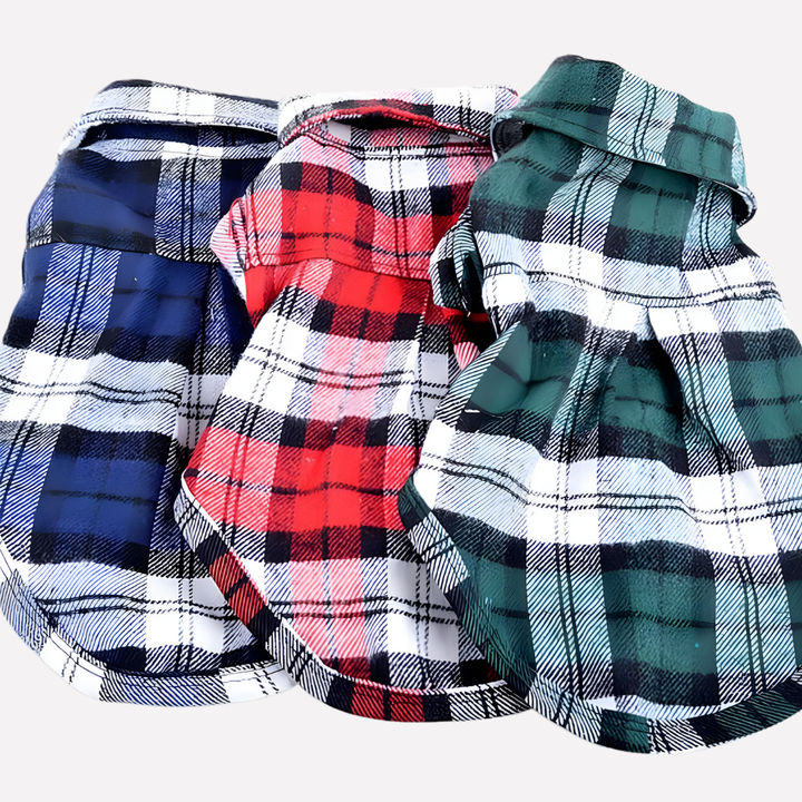 Classic Plaid Dog Shirt