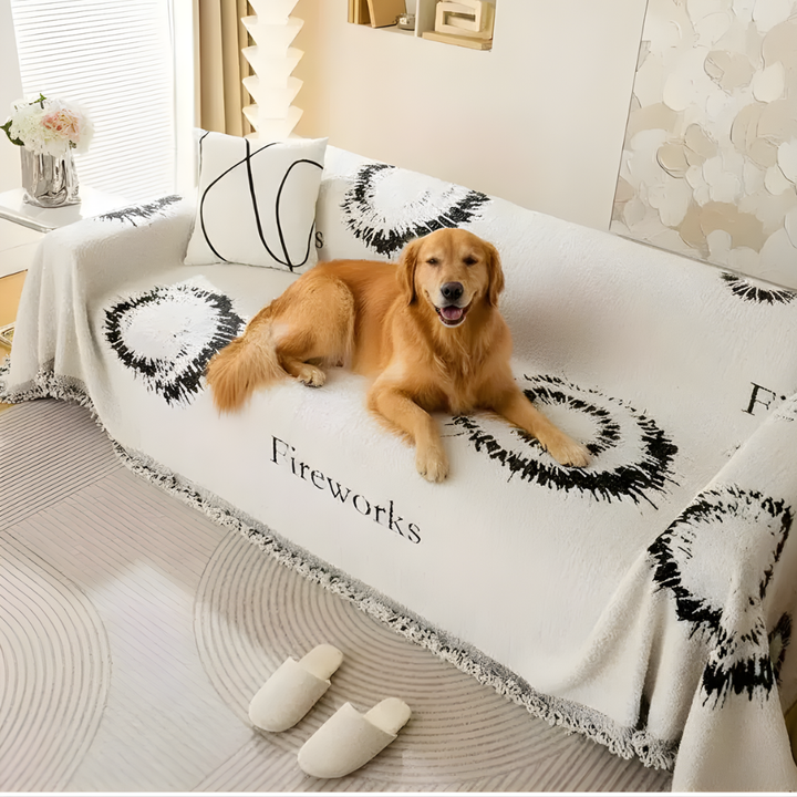 Double‑Sided Plush Yarn Sofa Cover