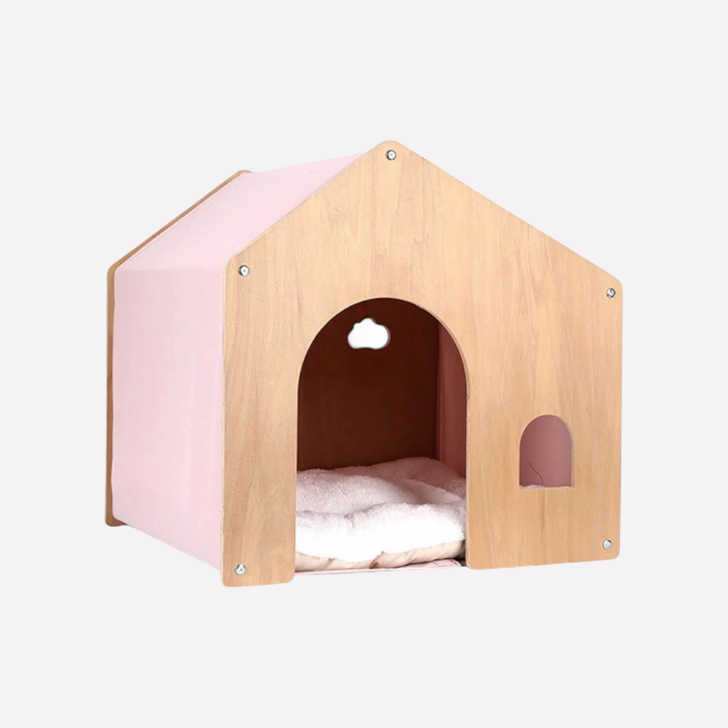 Modern Wooden Cat Bed & Cozy Retreat