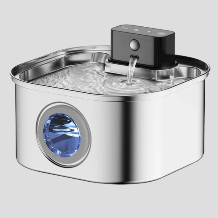 Stainless Steel Cat Water Fountain – 3.2 L with Automatic Sensor
