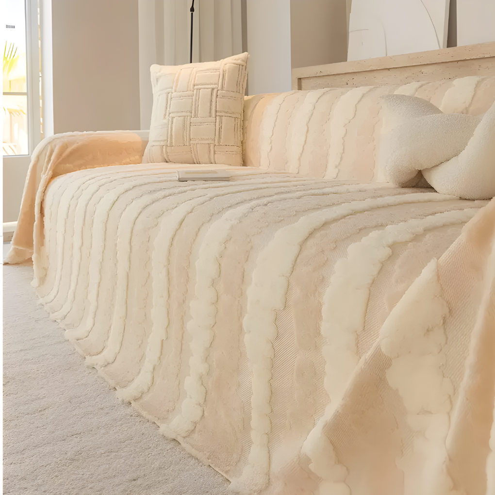 Plush Multifunctional Sofa Blanket Cover