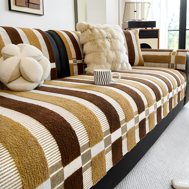 Mid‑Century Chenille Sofa Cover