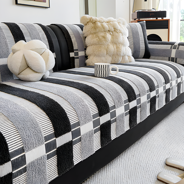 Mid‑Century Chenille Sofa Cover