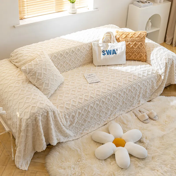 Color Fleece Sofa Cover Furniture Protector Blanket