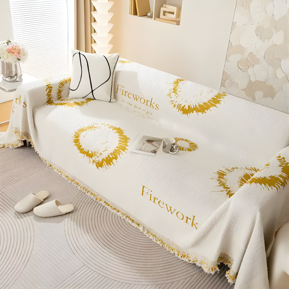 Double‑Sided Plush Yarn Sofa Cover