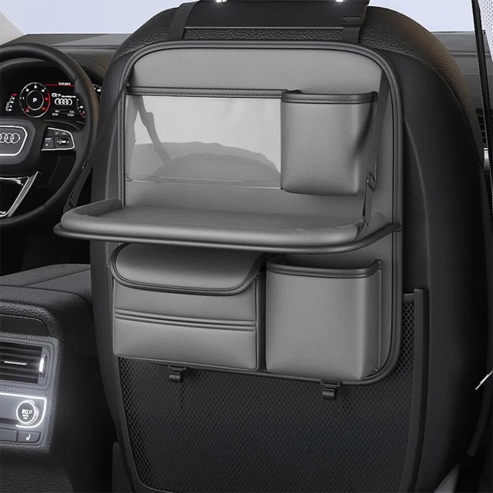 Car Back-Seat Foldable Organizer with Tray Table