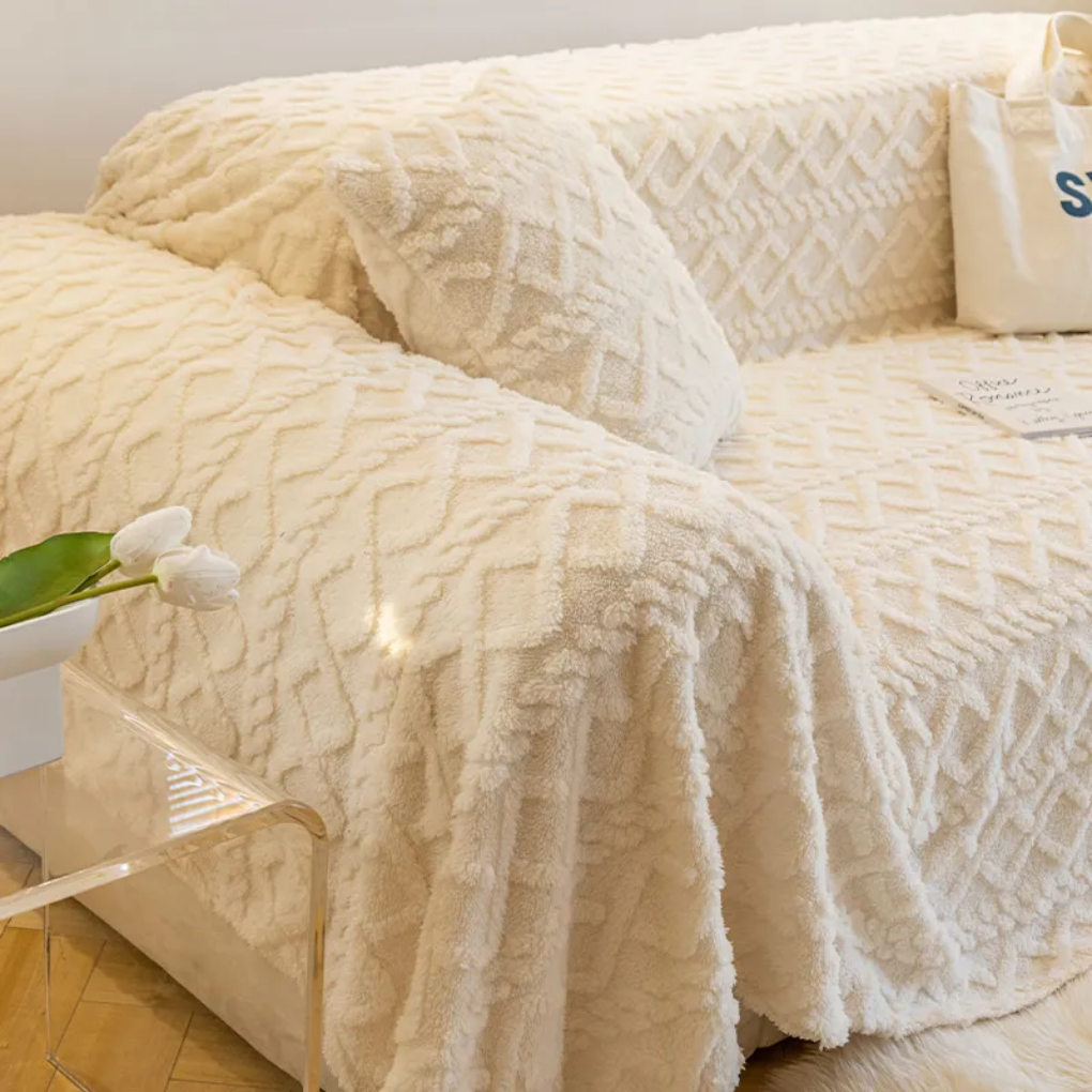 Color Fleece Sofa Cover Furniture Protector Blanket