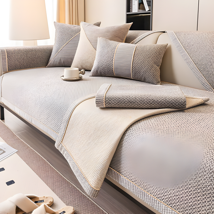 Linen Sofa Cover Set