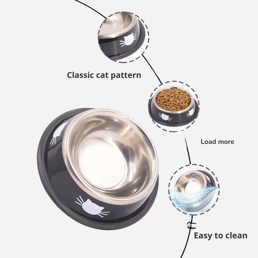 Cute Cat Face Feeding Bowl – Adorable Pet Food Bowl for Cats