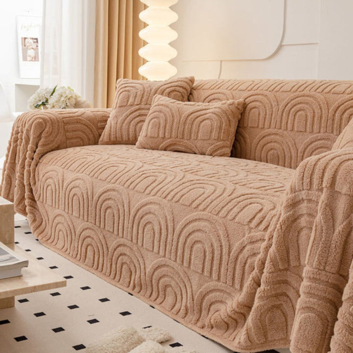 Celestial Curves Plush Couch Cover
