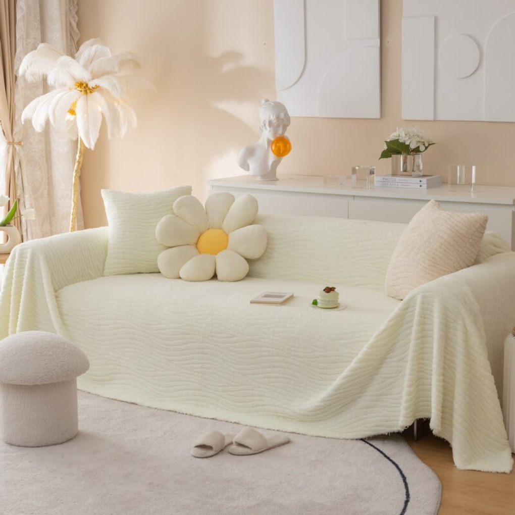 Soft Warm Faux Fur Sofa Cover