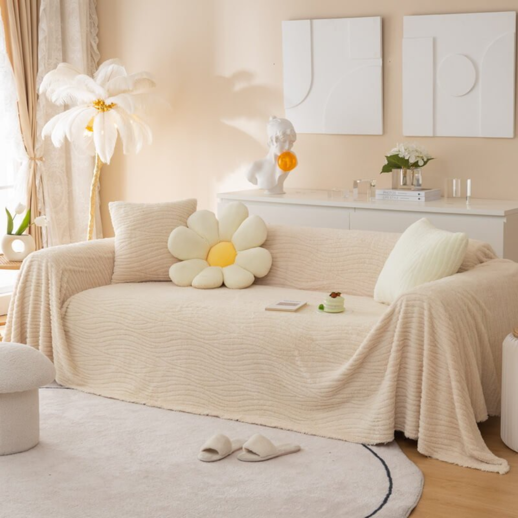 Soft Warm Faux Fur Sofa Cover