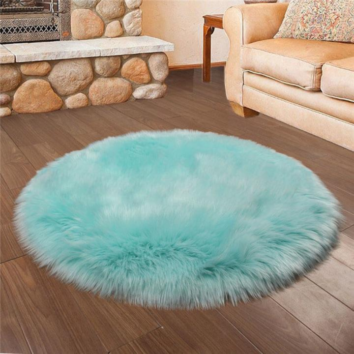 Faux Fur Sheepskin Round Area Rug