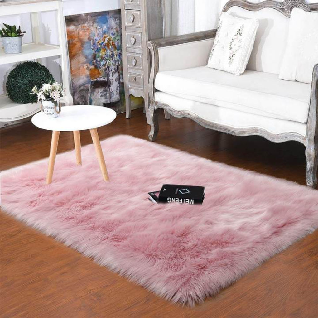 Faux Fur Sheepskin Round Area Rug