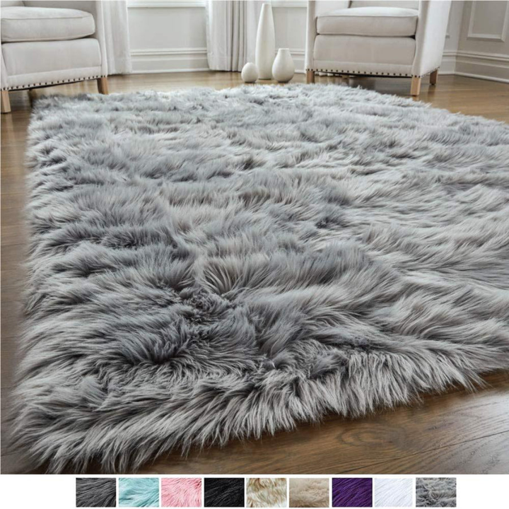 Faux Wool Plush Rug