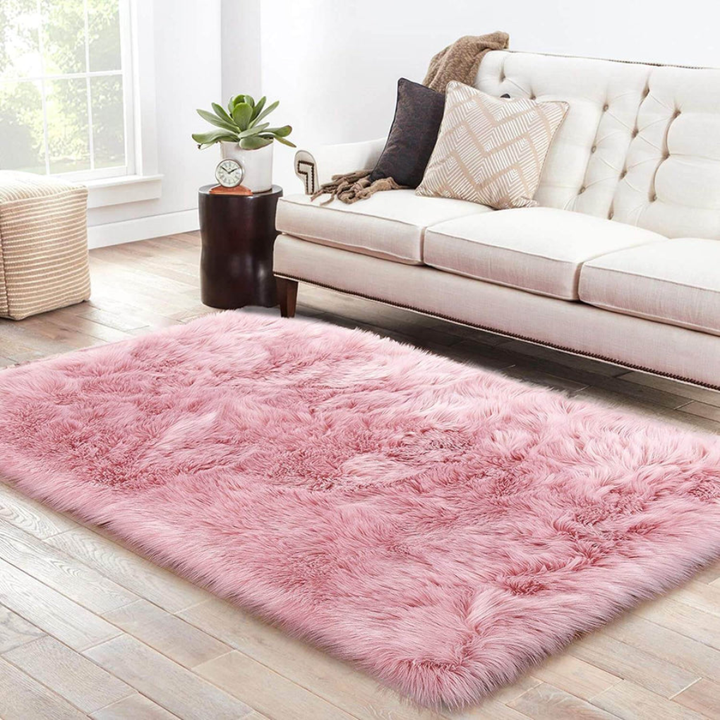 Fluffy Faux Fur Sheepskin Area Rug