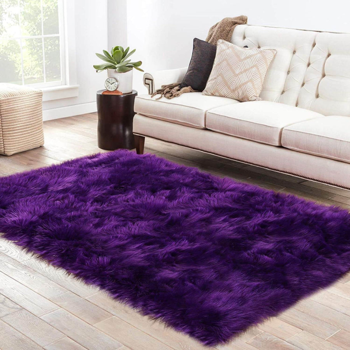 Fluffy Faux Fur Sheepskin Area Rug