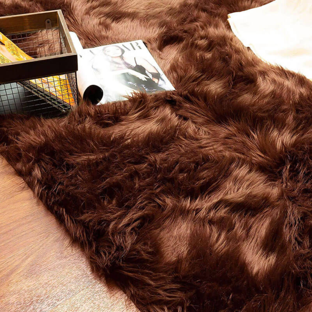 Fluffy Faux Fur Sheepskin Area Rug