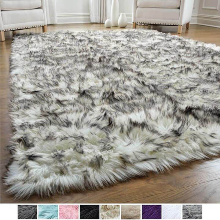 Fluffy Faux Fur Sheepskin Area Rug