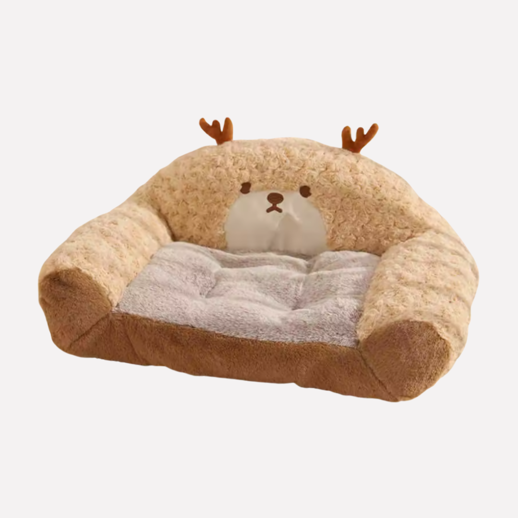 Plush Curled Nest Dog Bed