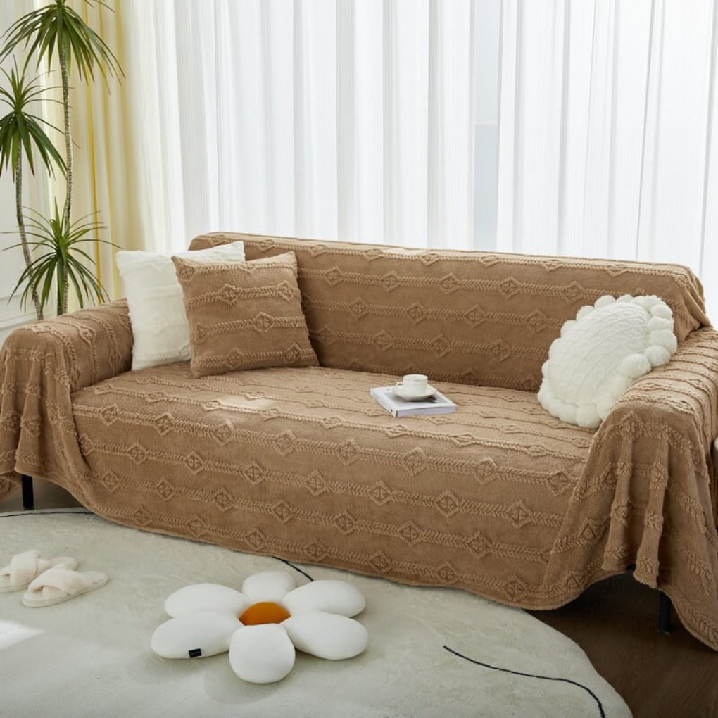 Soft Warm Faux Fur Sofa Cover