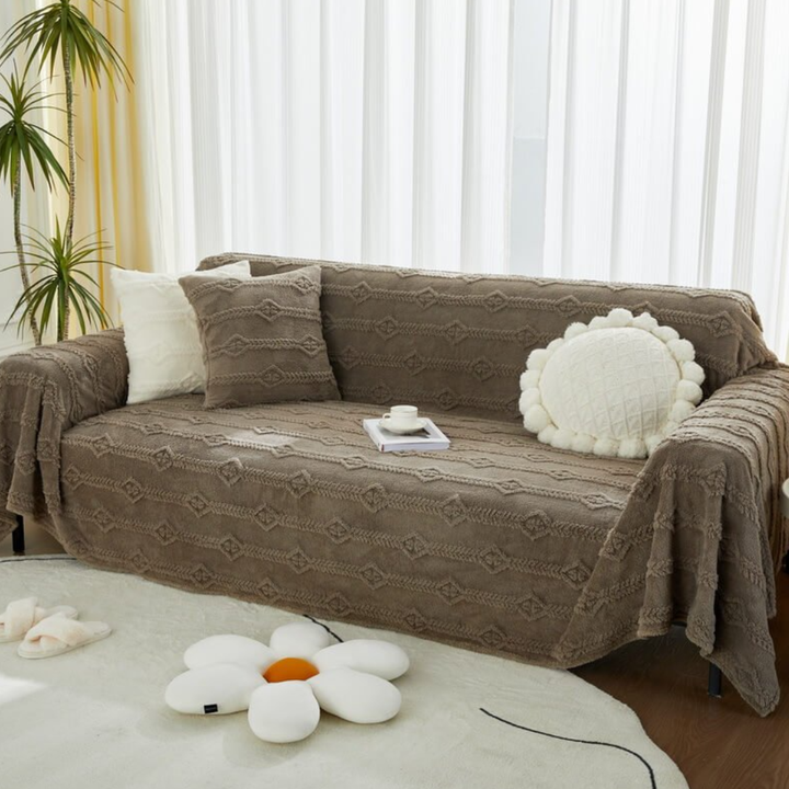 Soft Warm Faux Fur Sofa Cover