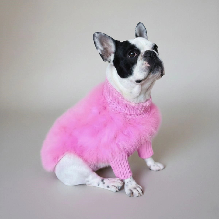 Soft Fluffy Turtleneck Knit Dog Jumper