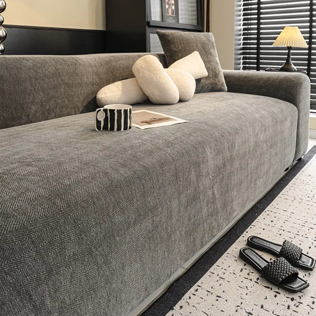 Herringbone Full‑Coverage Sofa Protection Magic Couch Cover