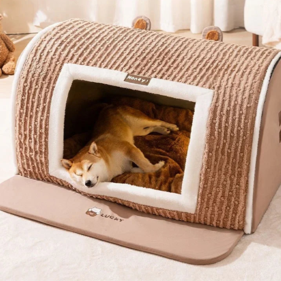 Dog Bed House – Cozy Enclosed Sleeping House for Dogs