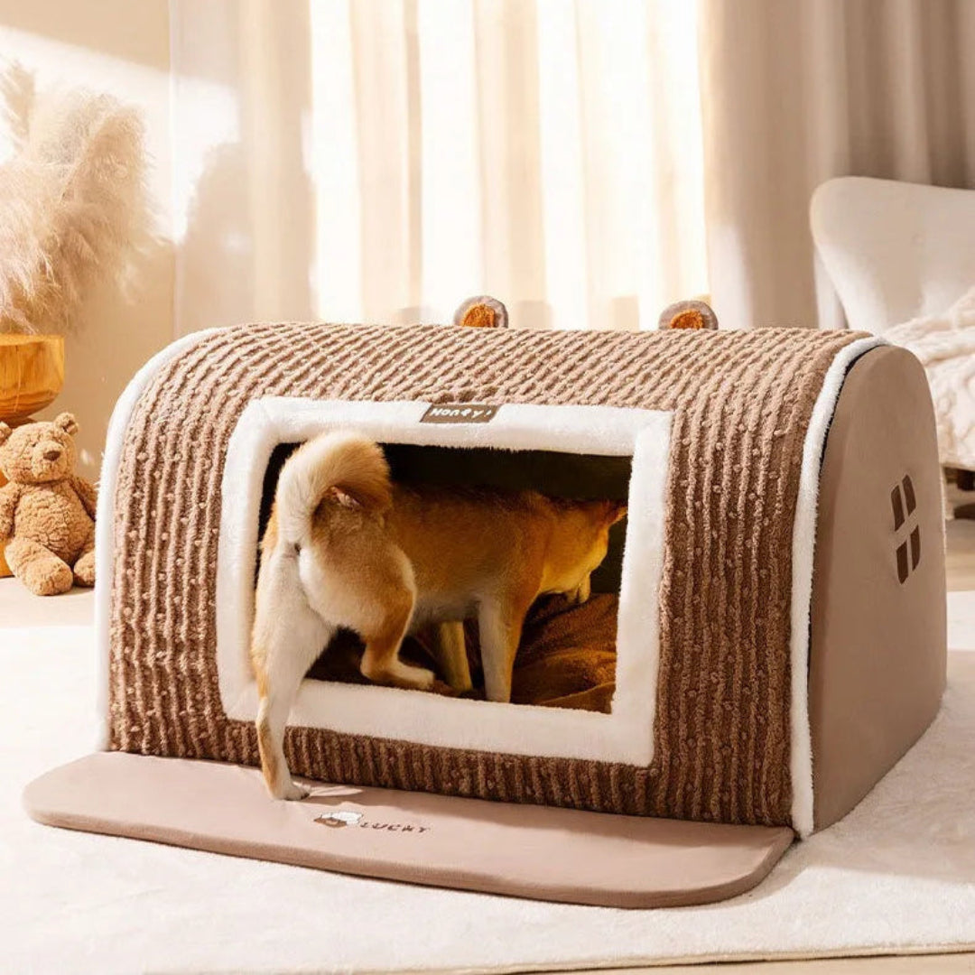 Dog Bed House – Cozy Enclosed Sleeping House for Dogs