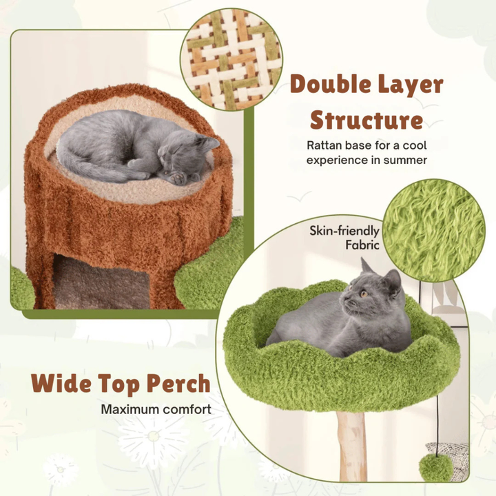 Cat Tree Tower with Multi-Level Condo & Nests