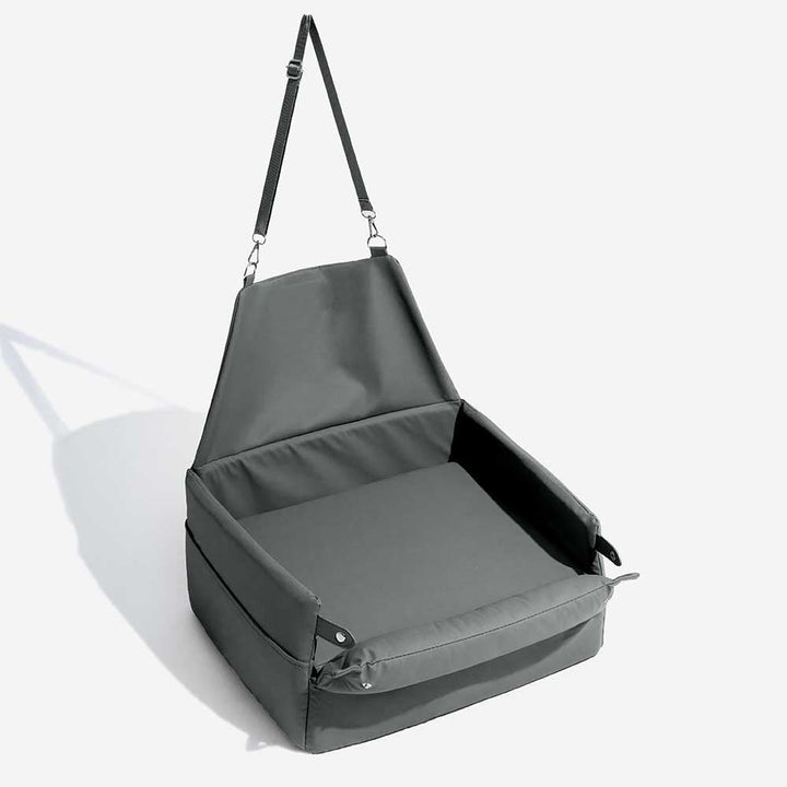 Elevated Faux Leather Deluxe Dog Car Seat Booster Bed